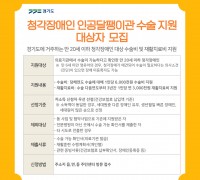 경기도, '청각장애인 인공달팽이관 수술ㆍ재활 지원' 대상자 모집